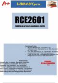 RCE2601 Portfolio 2023 (October/November)