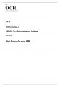 OCR AS Level Mathematics A H230/01 JUNE 2023 QUESTION PAPER and MARK SCHEME