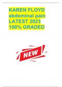 KAREN FLOYD abdominal pain LATEST 2023 100% GRADED