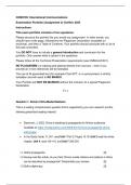 Exam (elaborations) International Communication (com3705) 