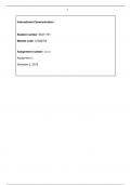 Exam (elaborations) International Communication (com3705) 