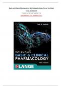 Test Bank For Basic and Clinical Pharmacology 16th Edition by Bertram G. Katzung||ISBN NO-10,1260463303||ISBN NO-13,978-1260463309 ||chapter 1-15||Complete Guide A++
