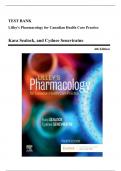 Test Bank - Lilleys Pharmacology for Canadian Health Care Practice, 4th Edition (Sealock, 2021), Chapter 1-58 | All Chapters