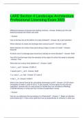 LARE Section 4 Landscape Architecture Professional Licensing Exam 2023