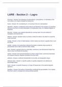 LARE - Section 2 - Lagro Exam Questions with correct Answers