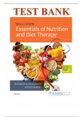 TEST BANK FOR WILLIAMS' ESSENTIALS OF NUTRITION AND DIET THERAPY, 12TH EDITION BY ELEANOR SCHLENKER AND JOYCE ANN GILBERT