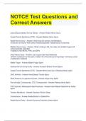 NOTCE Test Questions and Correct Answers 