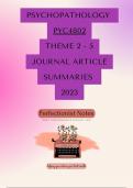 Pyc4802 Exam Notes 2024:  Journal Article Summaries 