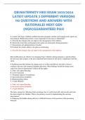 OB/MATERNITY HESI EXAM 2023/2024  LATEST UPDATE 2 DIFFERENT VERSIONS  110 QUESTIONS AND ANSWERS WITH  RATIONALES NEXT GEN  (NGN)GUARANTEED PASS
