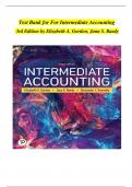 TEST BANK For Intermediate Accounting 3rd Edition by Elizabeth A. Gordon, Jana S. Raedy | Complete Chapter's 1 - 22 | 100 % Verified