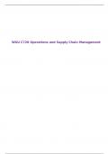 WGU C720 Operations and Supply Chain Management