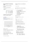 Lecture Notes/College aantekeningen Research Methods in Communication Science (S_RPPS) 
