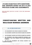 CONVAYANCING ALL IN ONE EXAM PACK, LAST UPDATED 2023 