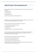 OAE Practice Test Questions #1 2023 with 100% complete solutions