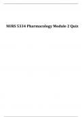 NURS 5334 Pharmacology Module 2 Quiz