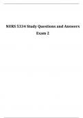 NURS 5334 Study Questions and Answers Exam 2