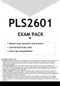 PLS2601 EXAM PACK 2023 - DISTINCTION GUARANTEED