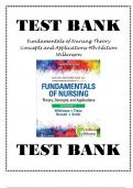 Test Bank For Fundamentals of Nursing Theory Concepts and Applications 4th Edition By Judith M Wilkinson, Leslie S Treas, Karen L Barnett , Mable H Smith 9780803676862 ALL Chapters .