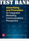 Test Bank For Advertising And Promotion An Intergrated Marketing Communication Perspective