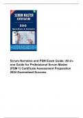 Scrum Narrative and PSM Exam Guide: All-in-one Guide for Professional Scrum Master (PSM 1) Certificate Assessment Preparation 2024 Guaranteed Success