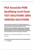 PGA Associate PGM  Qualifying Level Exam  TEST SOLUTIONS 100%  VERIFIED SOLUTIONS