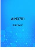 AIN3701 ACTIVITY 8.1 SOLUTION STEP BY STEP