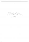 RBT Competency Assesment Guaranteed Success
