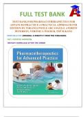 TEST BANK FOR PHARMACOTHERAPEUTICS FOR ADVANCED PRACTICE A PRACTICAL APPROACH 5TH EDITION BY VIRGINIA POOLE ARCANGELO, ANDREW PETERSON, VERONICA WILBUR, TEP M.KANG