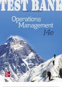 TEST BANK for Operations Management 14th Edition By  Stevenson William. ISBN 9781264151592 (Complete Chapters 1-19).