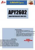 APY2602 Exam Portfolio October November 2023