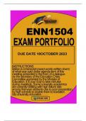ENN1504 PORTFOLIO EXAM OCT-NOV2023 (3 DAYS )