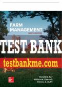 Test Bank For Farm Management, 9th Edition All Chapters - 9781260002195