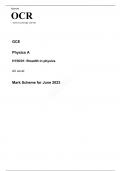 OCR AS Level Physics A H156/01 JUNE 2023 QUESTION PAPER AND MARK SCHEME