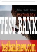 Test Bank For Psychology in Action, 12th Edition All Chapters - 9781119394839