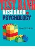 TESTBANK FOR The Process of Research in Psychology 4th Edition BY MCBRIDE DAWN