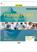 Primary Care The Art and Science of Advanced Practice Nursing – an Interprofessional Approach 5th Edition by Debera J. Dunphy, Lynne M. Winland-Brown, Jill E. Porter, Brian Oscar Thomas - COMPLETE, Elaborated and latest Test Bank. ALL Chapters (1-88) incl