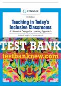 Test Bank For Teaching in Today's Inclusive Classrooms: A Universal Design for Learning Approach - 4th - 2023 All Chapters - 9780357625095