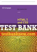 Test Bank For New Perspectives on HTML 5 and CSS: Comprehensive - 8th - 2021 All Chapters - 9780357107140