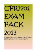 CPR3701 EXAM PACK 2023 FOR ANY QUERIES OR EXAM ASSISTANCE CONTACT: biwottcornelius@gmail.com