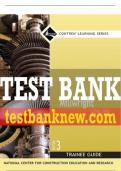 Test Bank For Millwright, Level 1 3rd Edition All Chapters - 9780132272889