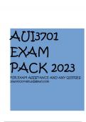 AUI3701 EXAM PACK 2023 FOR EXAM ASSISTANCE AND ANY QUERIES: biwottcornelius@gmail.com