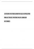ATI RN FUNDAMENTALS ONLINE PRACTICE WITH NGN (HIGH SCORE)