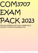COM3707 EXAM PACK 2023 FOR ANY QUERIES AND EXAM ASSISTANCE CONTACT: biwottcornelius@gmail.com
