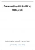 Samenvatting van het volledige vak Clinical drug research (17/20)