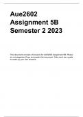 AUE2602 Assignment 5B Semester 2 2023