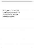 CompTIA Linux+ XK0-005  All Possible Questions and Answers 2023-2024 with complete solution 