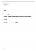 ocr AS Level Sociology H180/02 Mark Scheme June2023.