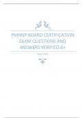 PMHNP Board Certification Exam Questions and Answers Verified A+