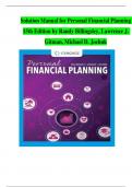 Solution Manual for Personal Financial Planning 15th Edition by Randy Billingsley, Lawrence J. Gitman, Michael D. Joehnk