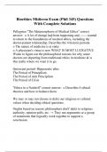Bioethics Midterm Exam (Phil 345) Questions With Complete Solutions